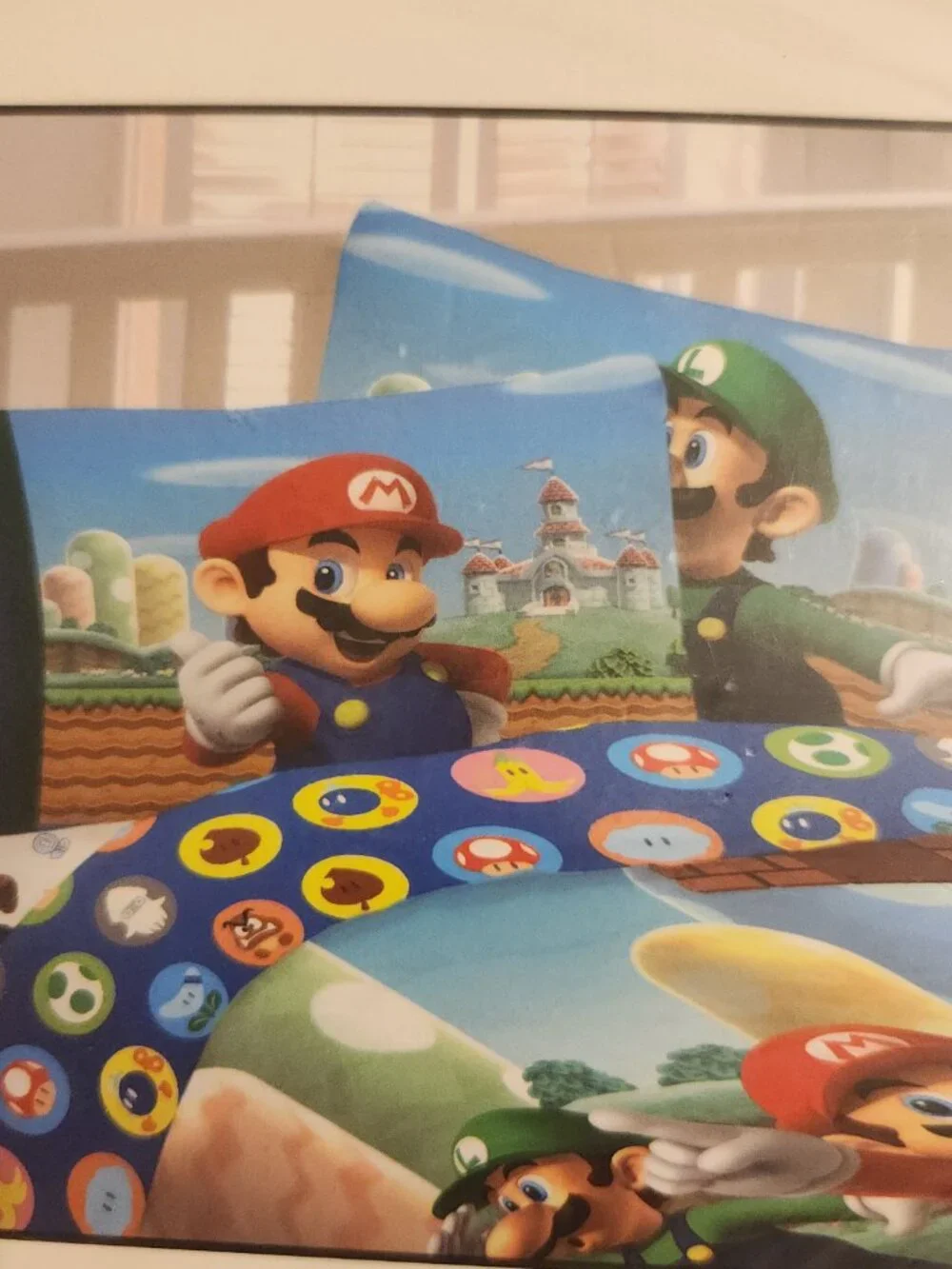 SUPER MARIO Full Size Sheet Set Trifecta Fun 4-Piece New Sealed